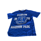  Women Everton Shirt Tshirt FC EPL Football Club Blue Cotton Blend Soccer Youth SIZE S/M L 25 W 15 SKU 5199