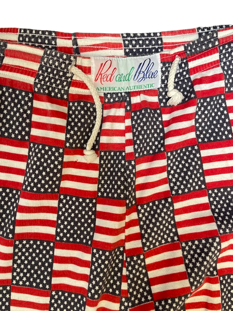 Vintage mens Red and blue american authentic trouser