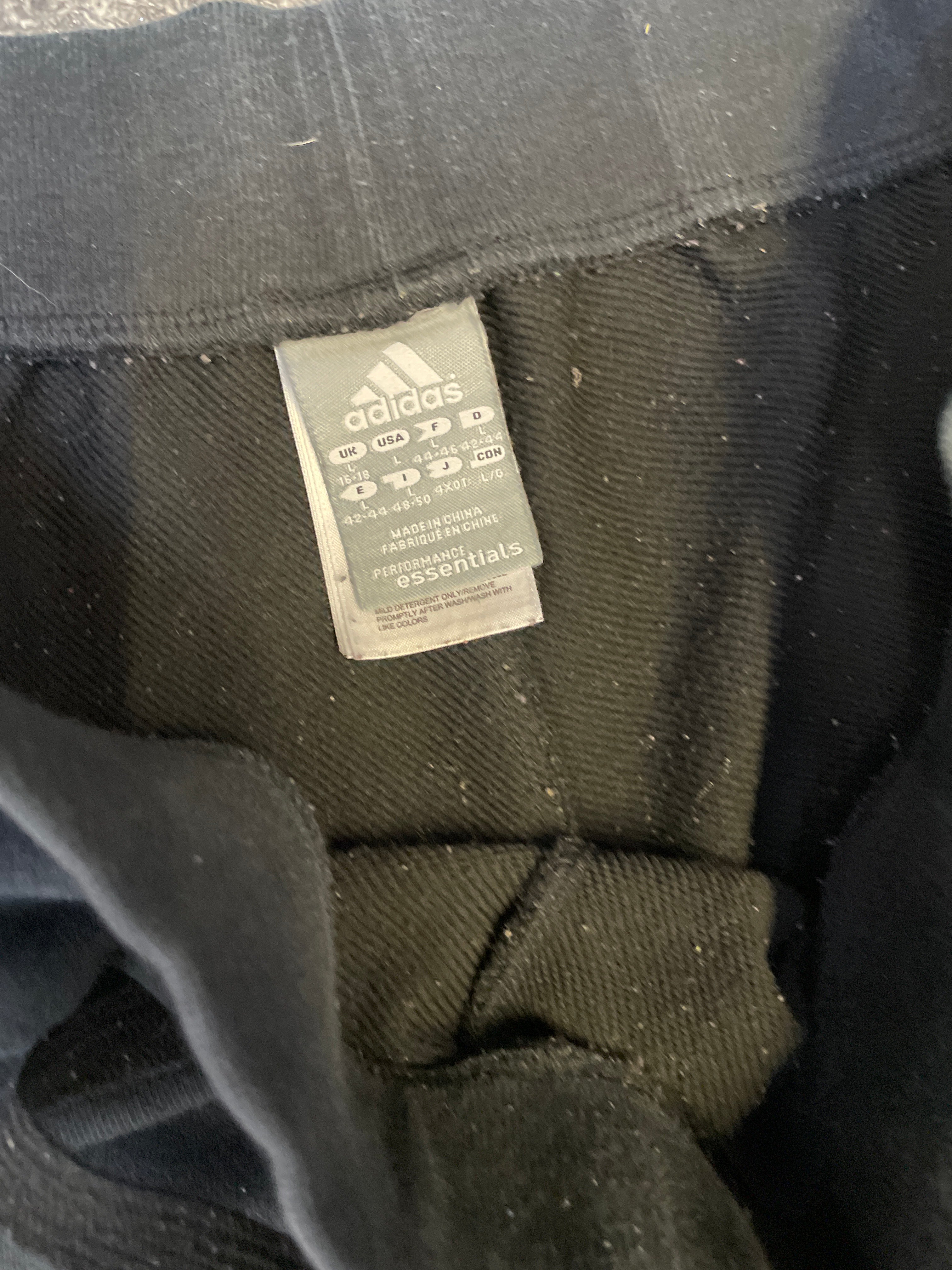 Vintage Adidas performance black track pant