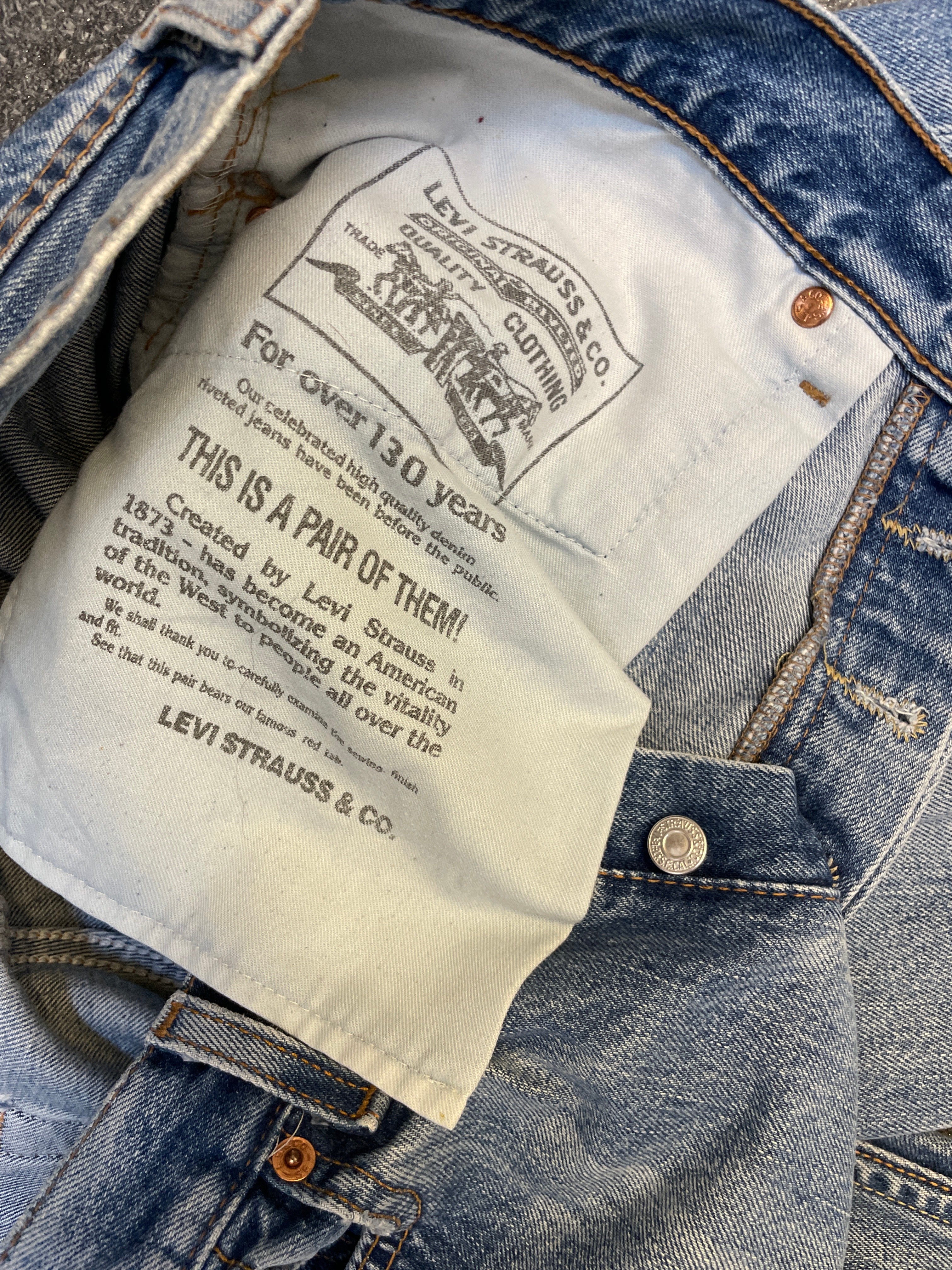 Vintage Levi's Men Blue Straight Regular Jeans W34 L34