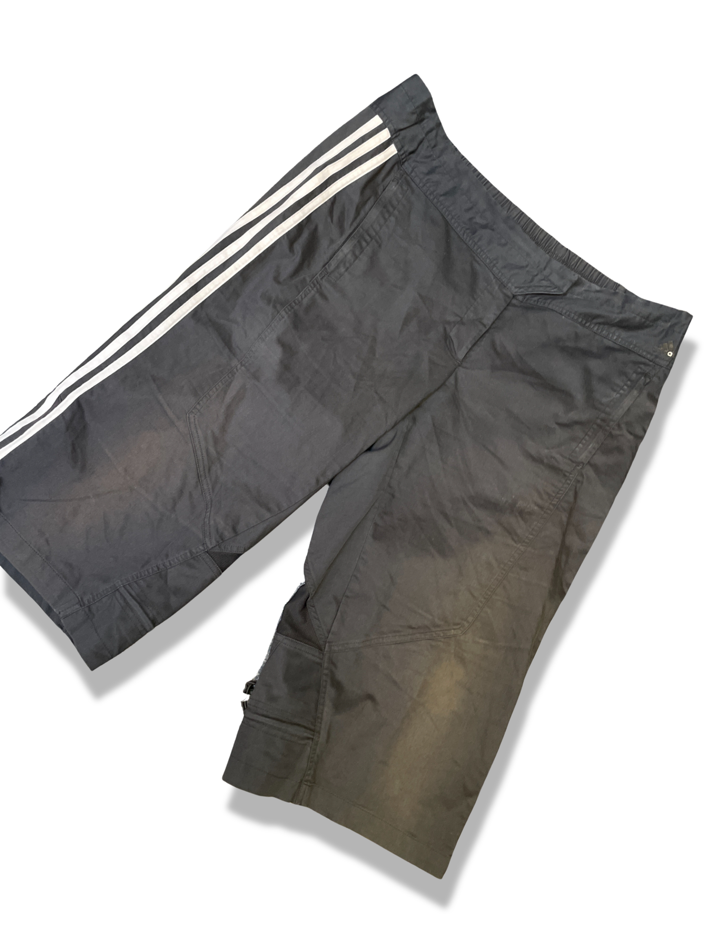 Vintage black 3 stripe adidas short