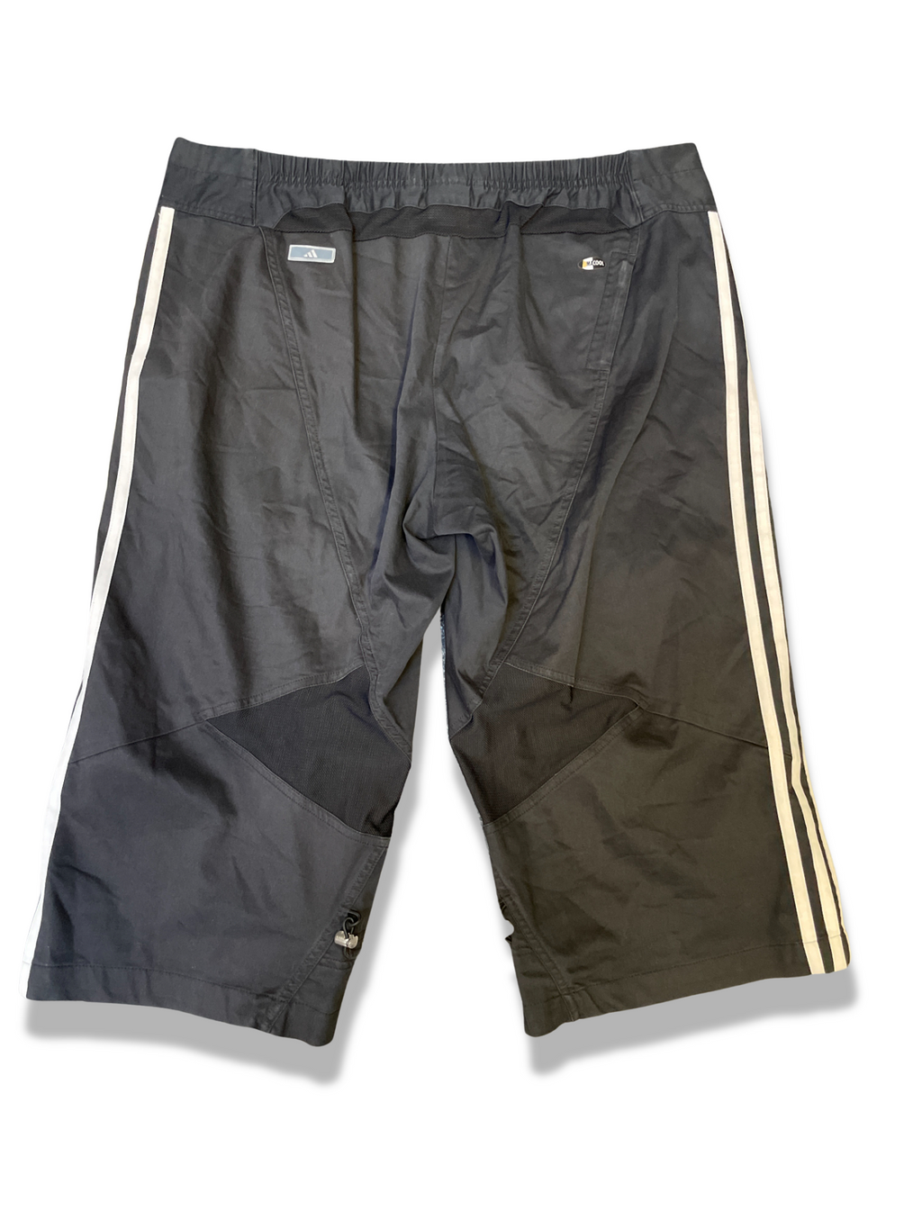 Vintage black 3 stripe adidas short