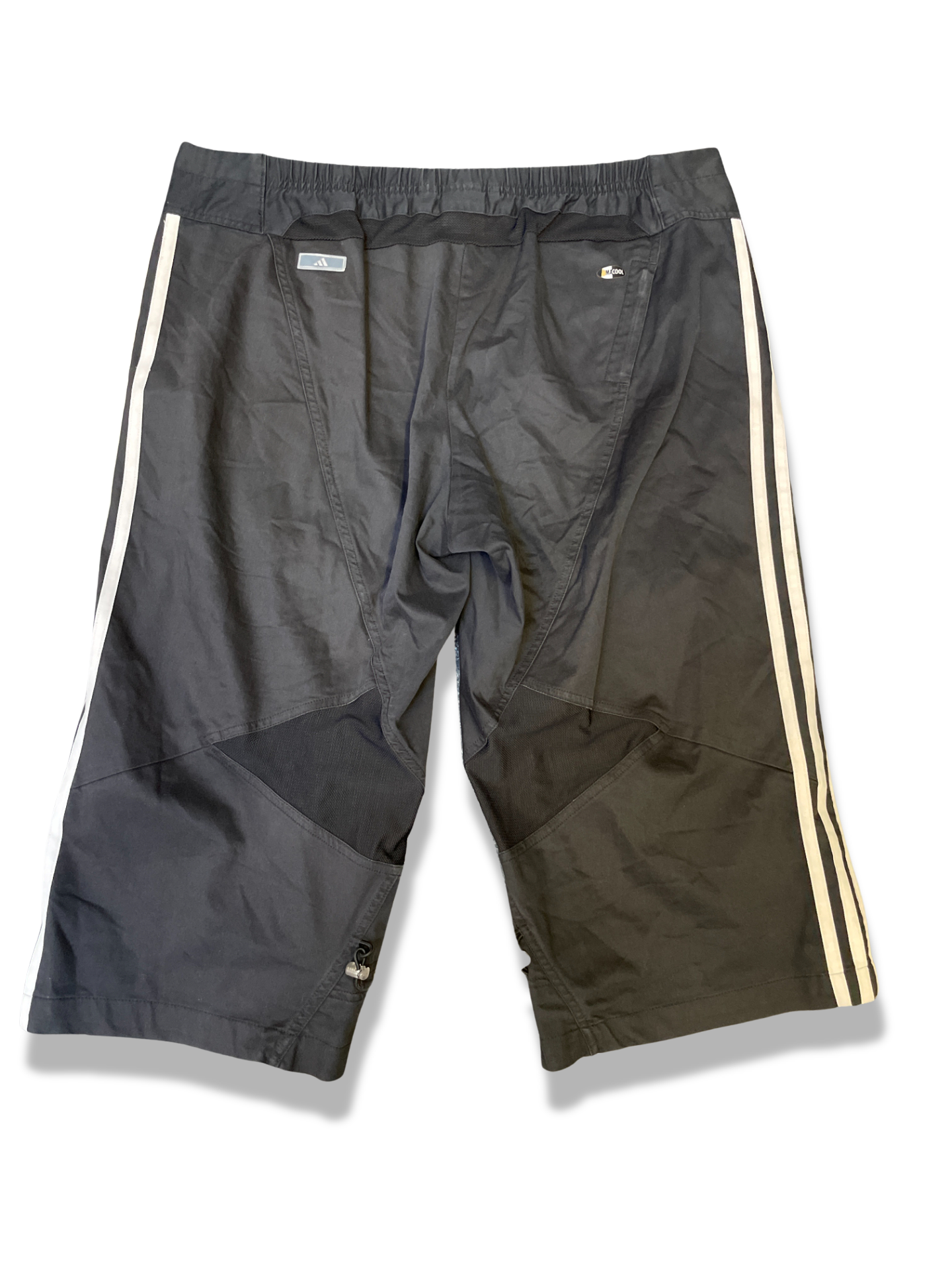 Vintage black 3 stripe adidas short