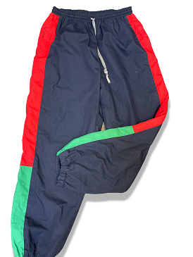 Vintage tricolor green red jogger in blue