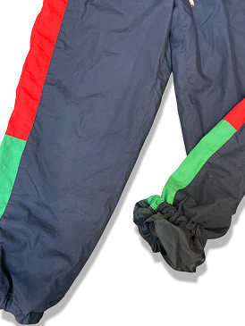 Vintage tricolor green red jogger in blue