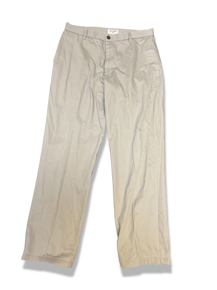 Vintage dockers classic fit mens cream trousers