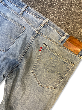 Vintage white oak blue denim mens trouser