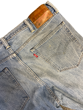 Vintage white oak blue denim mens trouser