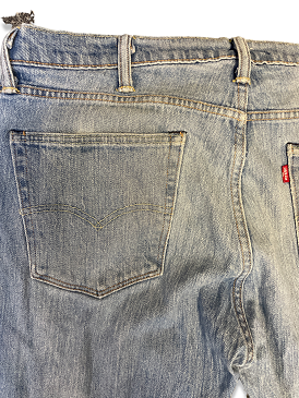 Vintage white oak blue denim mens trouser