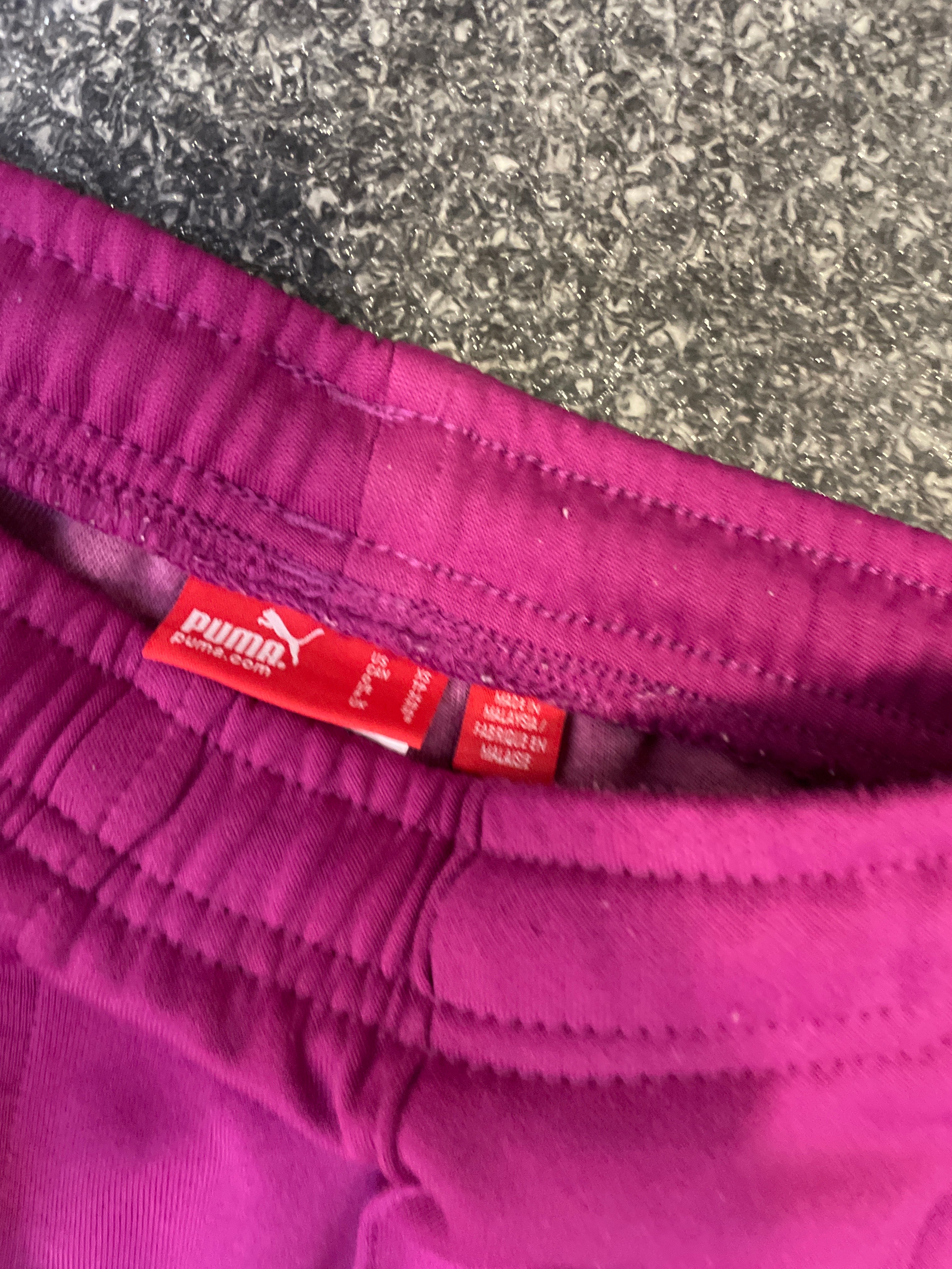 Vintage pink stripe polyester puma pant