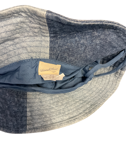Vintage denim patchwork universal thread bucket hat