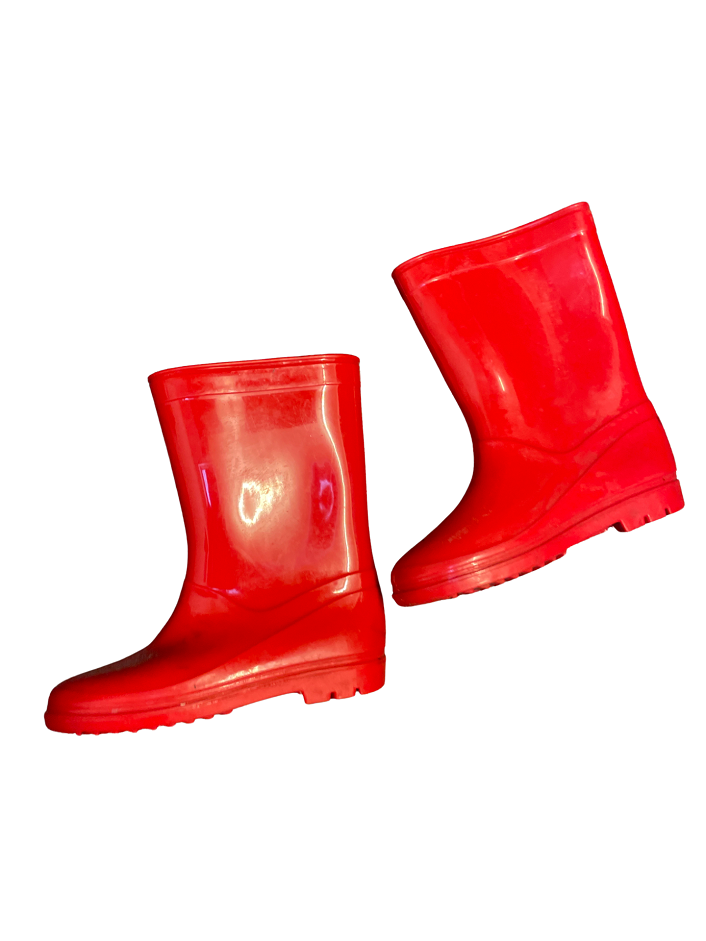 Vintage kids waterproof red boot