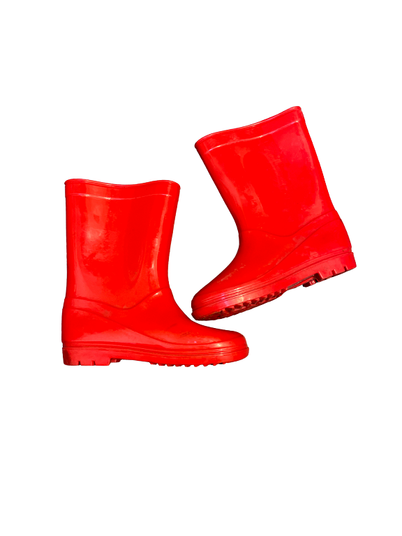 Vintage kids waterproof red boot