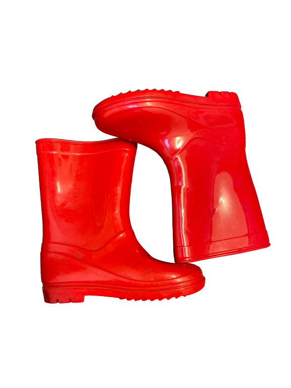 Vintage kids waterproof red boot