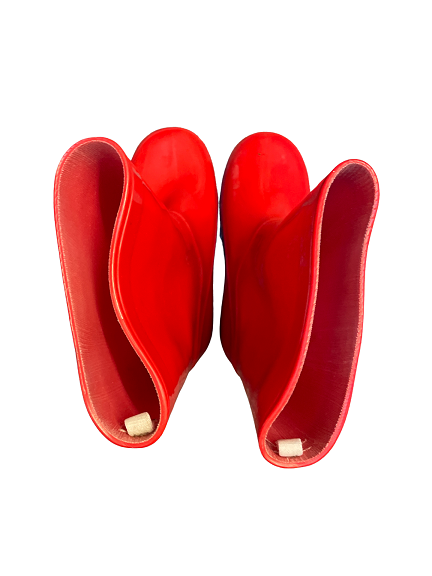 Vintage kids waterproof red boot