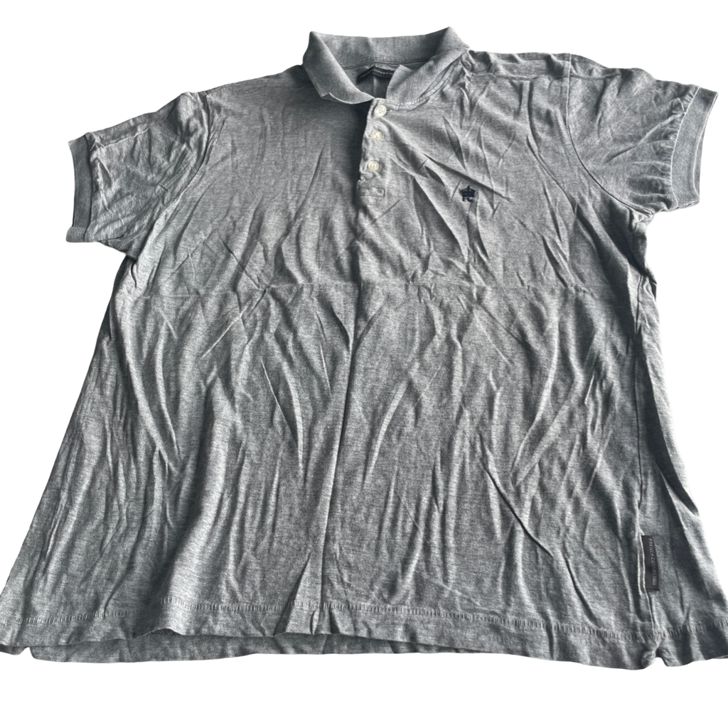  GREY WOMENS SLIM FIT SHORT SLEEVE FRENCG CONNECTION &nbsp;POLO SMALL SHIRT &nbsp;L 27 W 21 SKU 5208&nbsp;