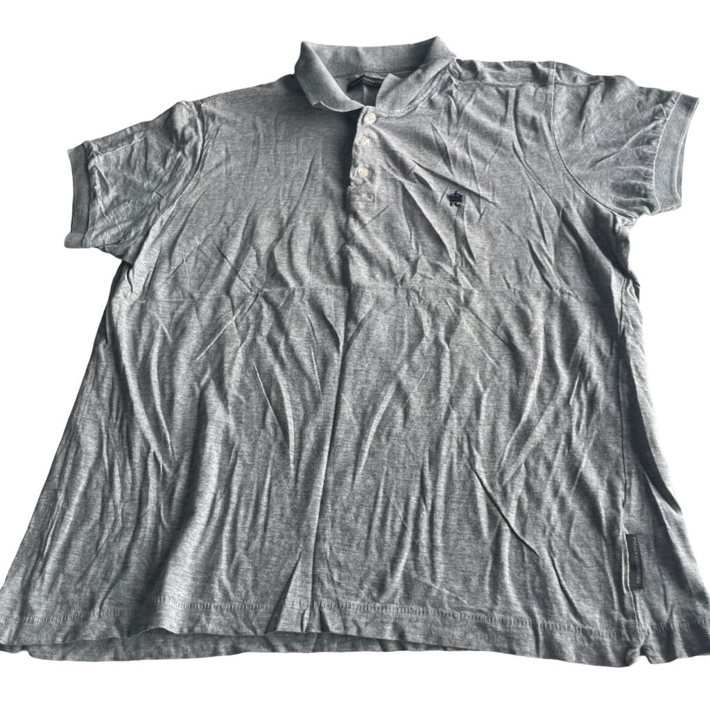 GREY WOMENS SLIM FIT SHORT SLEEVE FRENCG CONNECTION &nbsp;POLO SMALL SHIRT &nbsp;L 27 W 21 SKU 5208&nbsp;
