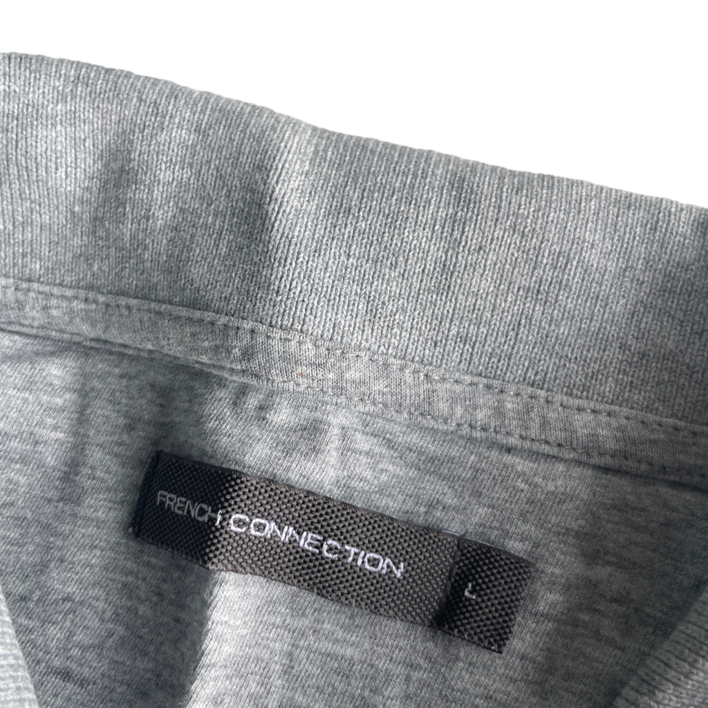  GREY WOMENS SLIM FIT SHORT SLEEVE FRENCG CONNECTION &nbsp;POLO SMALL SHIRT &nbsp;L 27 W 21 SKU 5208&nbsp;