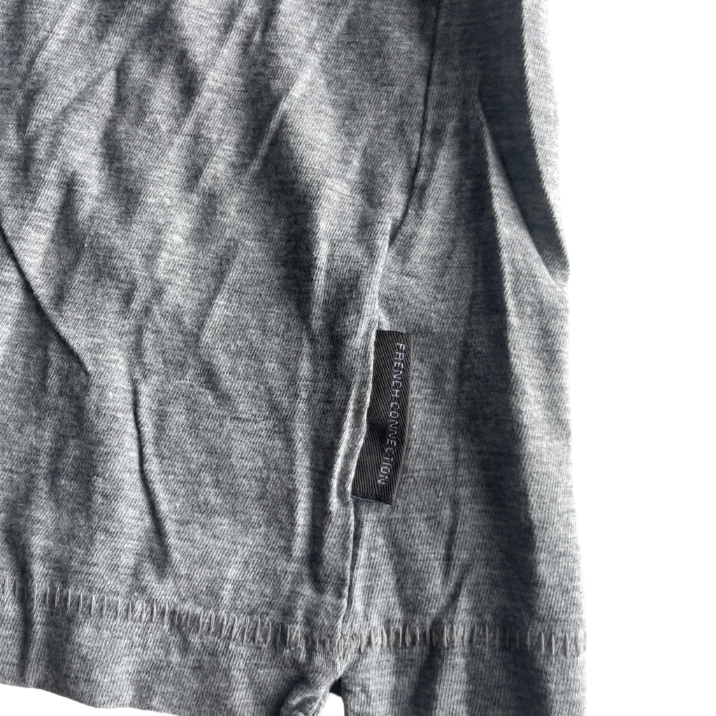 GREY WOMENS SLIM FIT SHORT SLEEVE FRENCG CONNECTION &nbsp;POLO SMALL SHIRT &nbsp;L 27 W 21 SKU 5208&nbsp;
