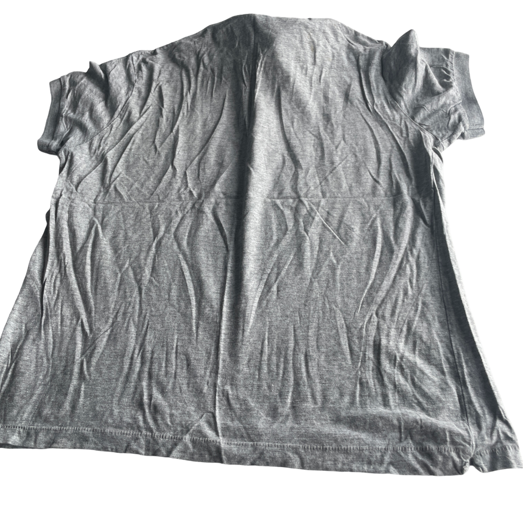GREY WOMENS SLIM FIT SHORT SLEEVE FRENCG CONNECTION &nbsp;POLO SMALL SHIRT &nbsp;L 27 W 21 SKU 5208&nbsp;