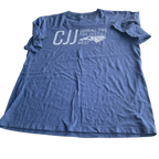 american blue graphic t shirt in size M L 28 W 21 SKU. 5210