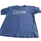 american blue graphic t shirt in size M L 28 W 21 SKU. 5210