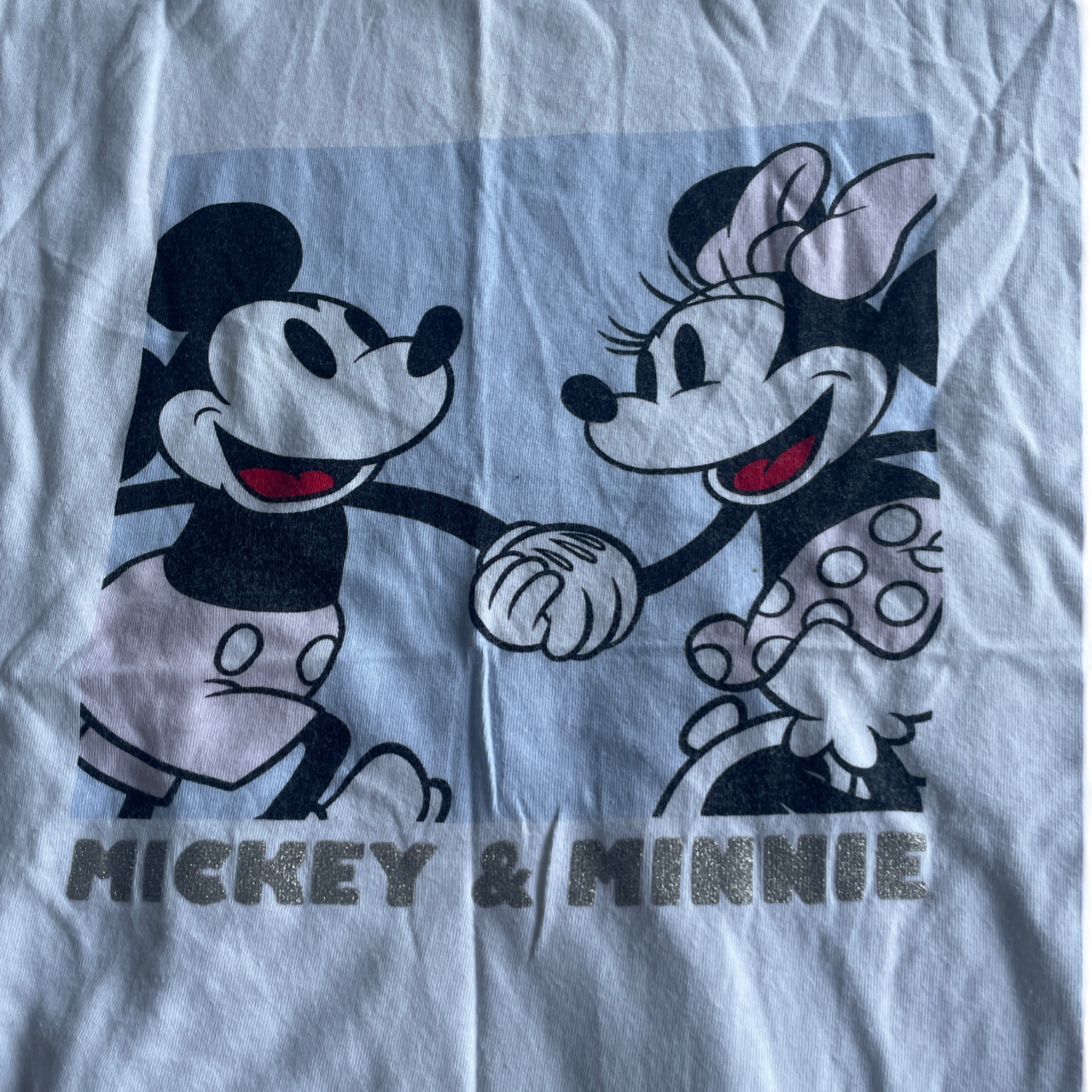 Disney White T-Shirts for Women M/L &nbsp;L 26 W 19 SKU 5211