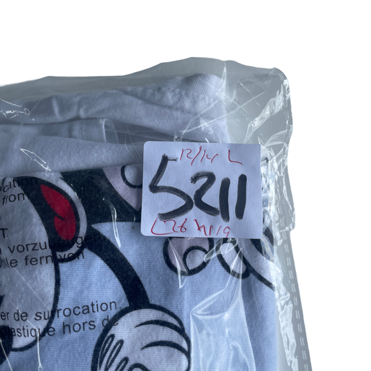 Disney White T-Shirts for Women M/L &nbsp;L 26 W 19 SKU 5211