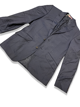 Vintage Alfred brown blue casual blazer jacket