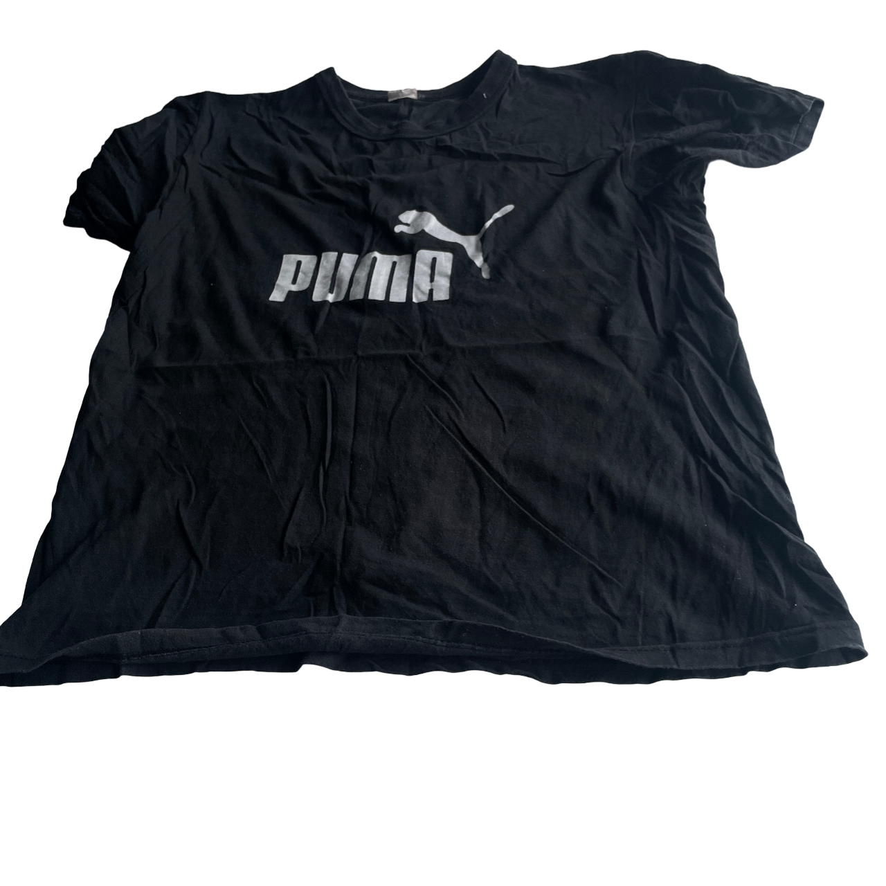 80s Puma Logo Athletic Sportswear Faded Black t-shirt &nbsp;Large L 23 W 19 SKU 5213
