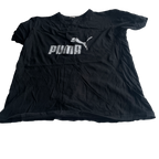 80s Puma Logo Athletic Sportswear Faded Black t-shirt &nbsp;Large L 23 W 19 SKU 5213