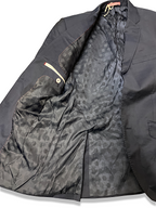 Vintage Alfred brown blue casual blazer jacket