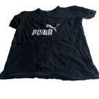 80s Puma Logo Athletic Sportswear Faded Black t-shirt &nbsp;Large L 23 W 19 SKU 5213