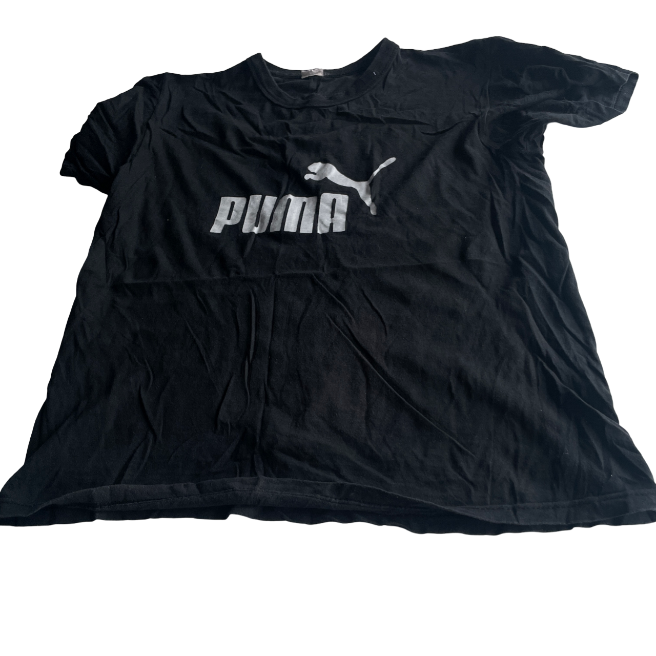 80s Puma Logo Athletic Sportswear Faded Black t-shirt &nbsp;Large L 23 W 19 SKU 5213