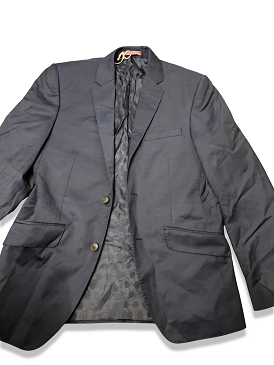 Vintage Alfred brown blue casual blazer jacket
