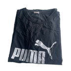 80s Puma Logo Athletic Sportswear Faded Black t-shirt Large L 23 W 19 SKU 5213