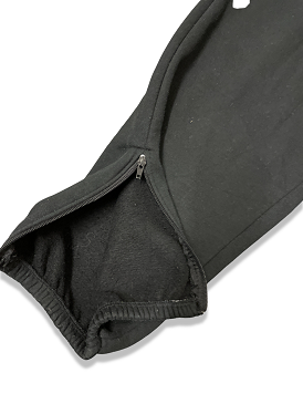 Vintage printed cotton black joggers