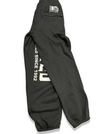 Vintage printed cotton black joggers
