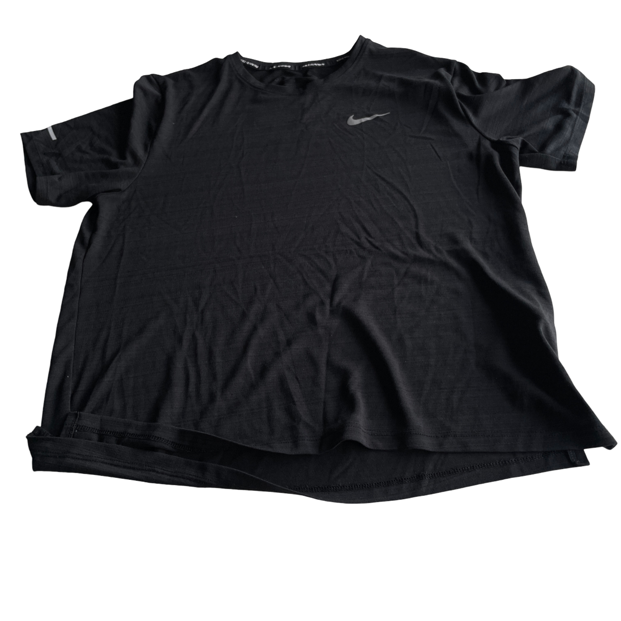 Nike Dri-FIT Miler Men's Short-Sleeve Running Top IN Black S L25 W 19 SKU 5216