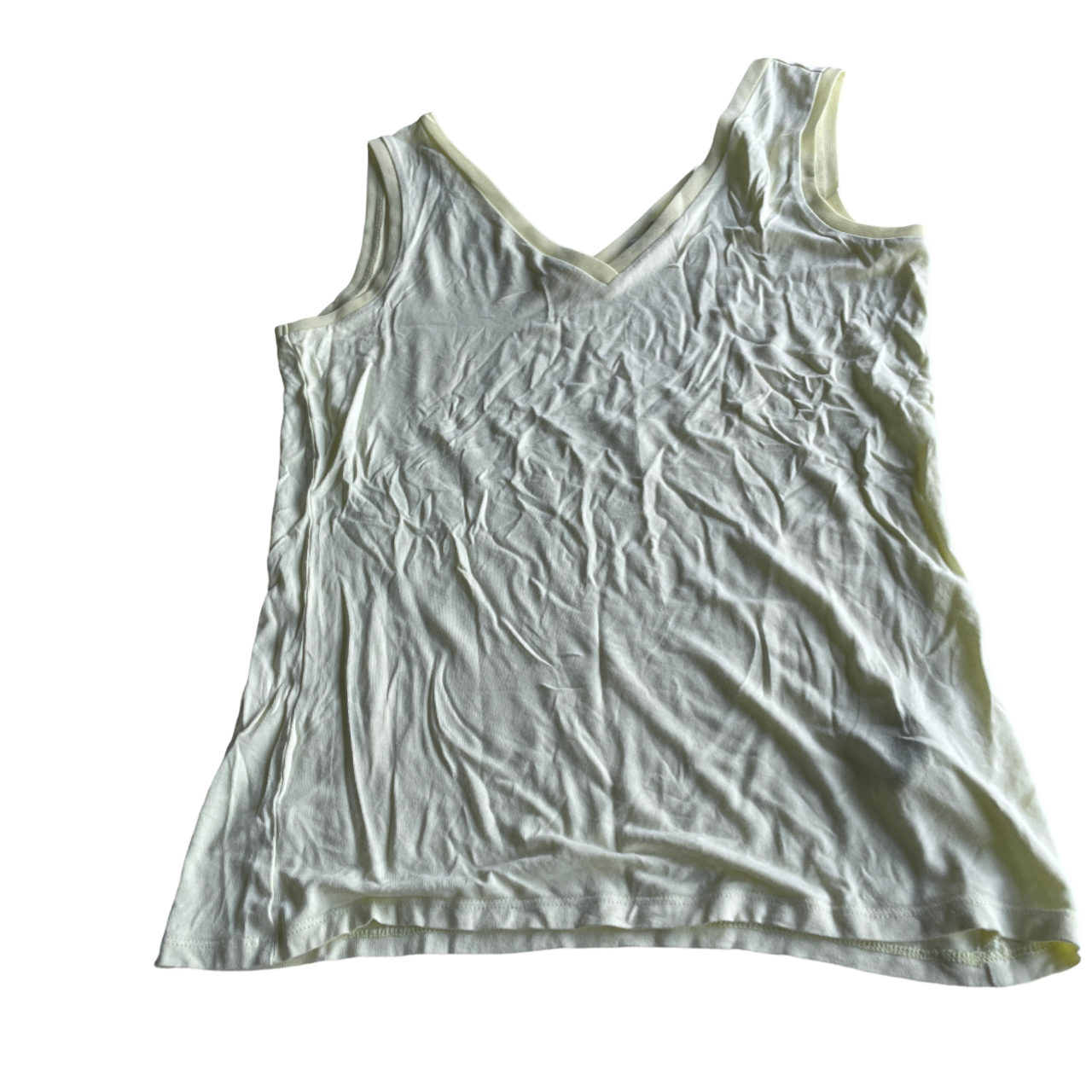 REISS Yellow Women's Sleeveless Cotton Tee-shirt