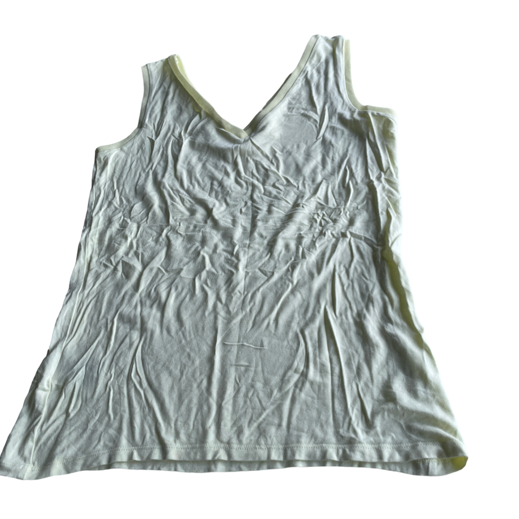 REISS Yellow Women's Sleeveless Cotton Tee-shirt L 25 W17 SKU 5217