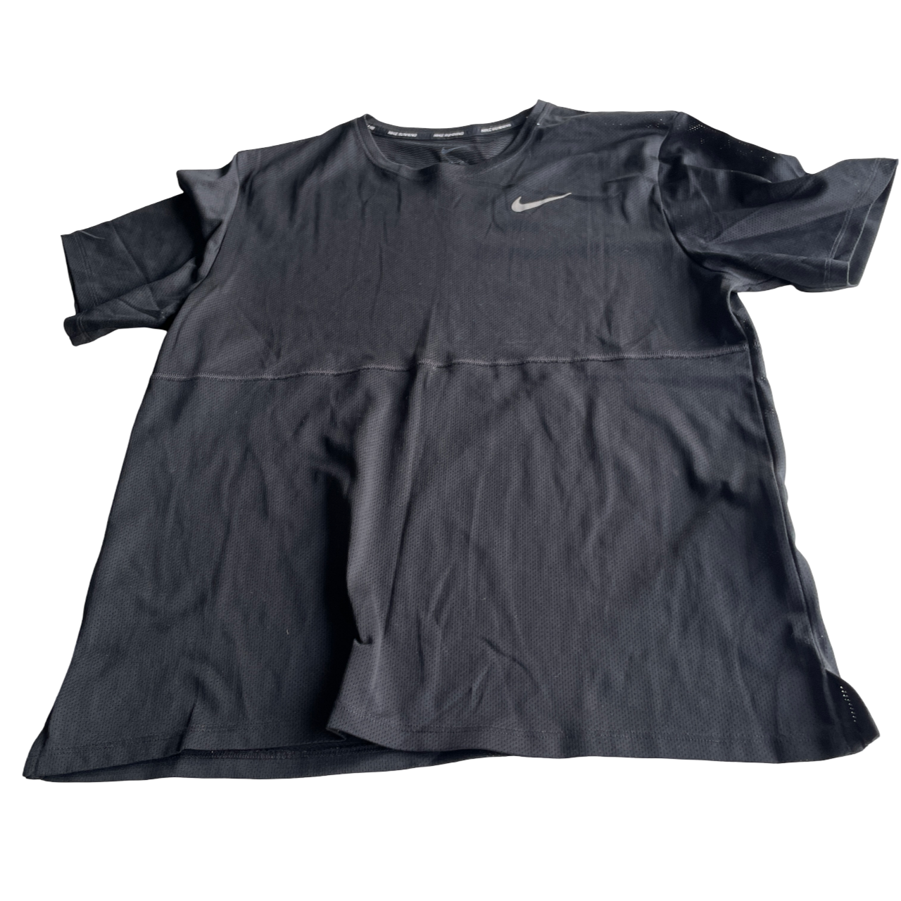 Nike Dri-FIT Miler WoMen's Short-Sleeve Running Top IN Black L L27 W 19 SKU 5218