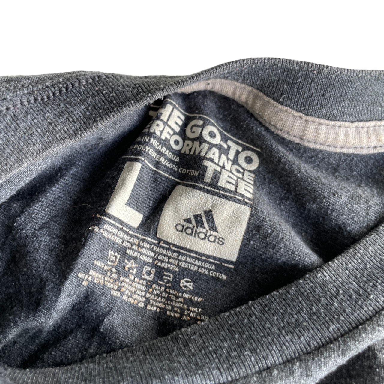 adidas Grey &nbsp;Tops &amp; Shirts for men L 30 W 19 &nbsp;SKU 5219