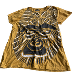 Women's Yellow and Mustard T-shirt tribal print t shirt &nbsp;L 28 W20 IN size M SKU 5225