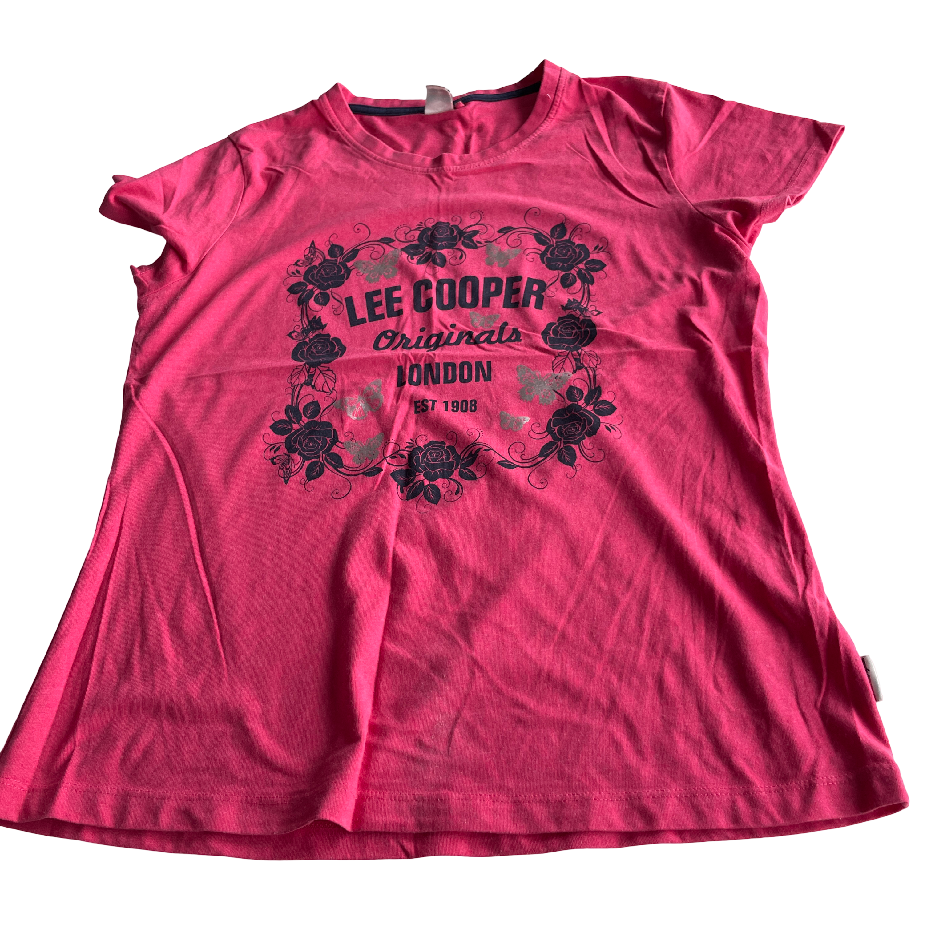 Lee Cooper Pink Short Sleeve Tops  Shirts for Women L 26 W 19 UK 16/XL SKU 5226