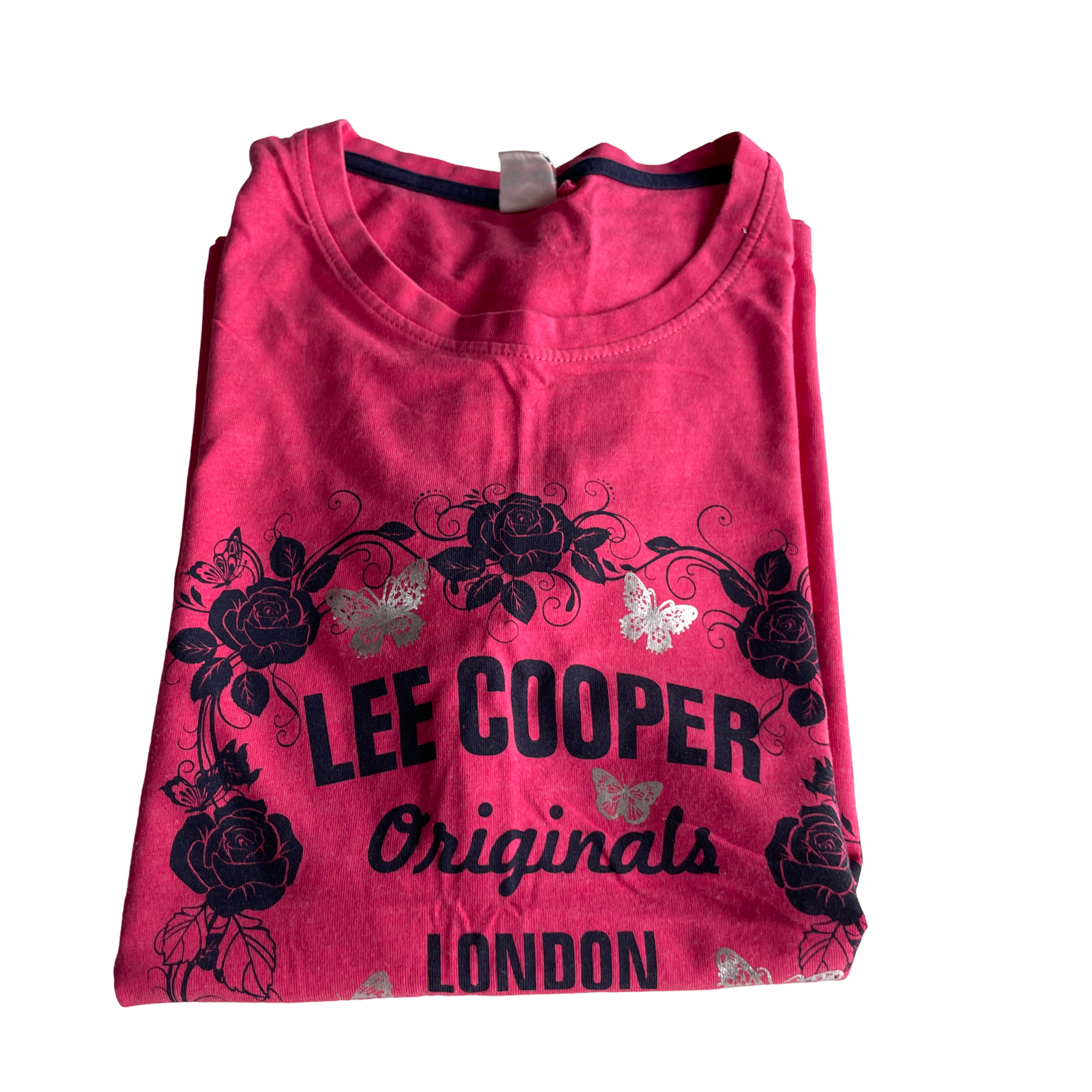 Lee Cooper Pink Short Sleeve Tops  Shirts for Women L 26 W 19 UK 16/XL SKU 5226