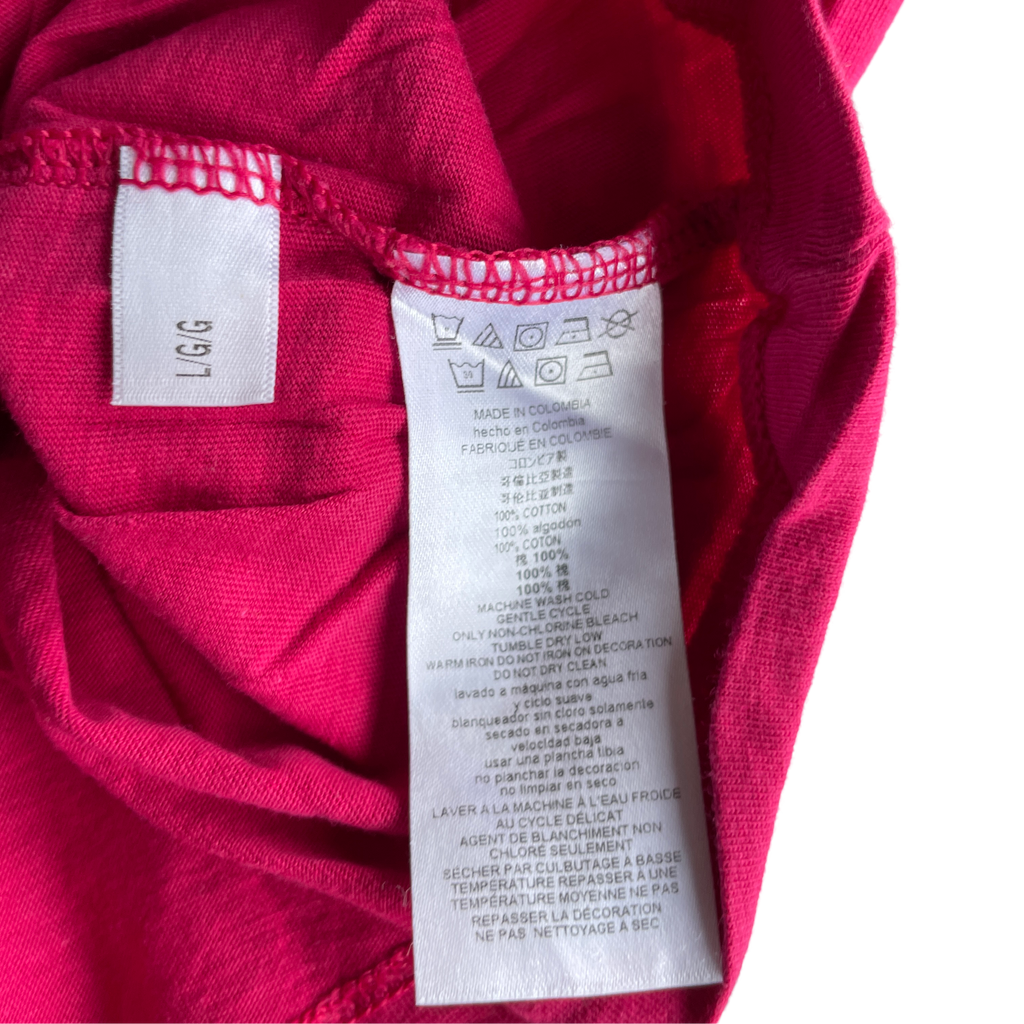Michael Kors  Hot Pink - SHORT SLEEVES TEE - Print T-shirt - large L 28 W 23 SKU 5227