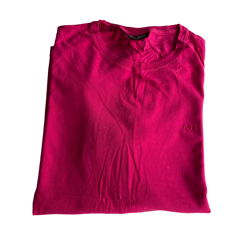 Michael Kors  Hot Pink - SHORT SLEEVES TEE - Print T-shirt - large L 28 W 23 SKU 5227