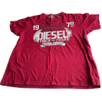  Diesel womens T-just T Shirt Deep Red L 26 W 20 SKU 5229