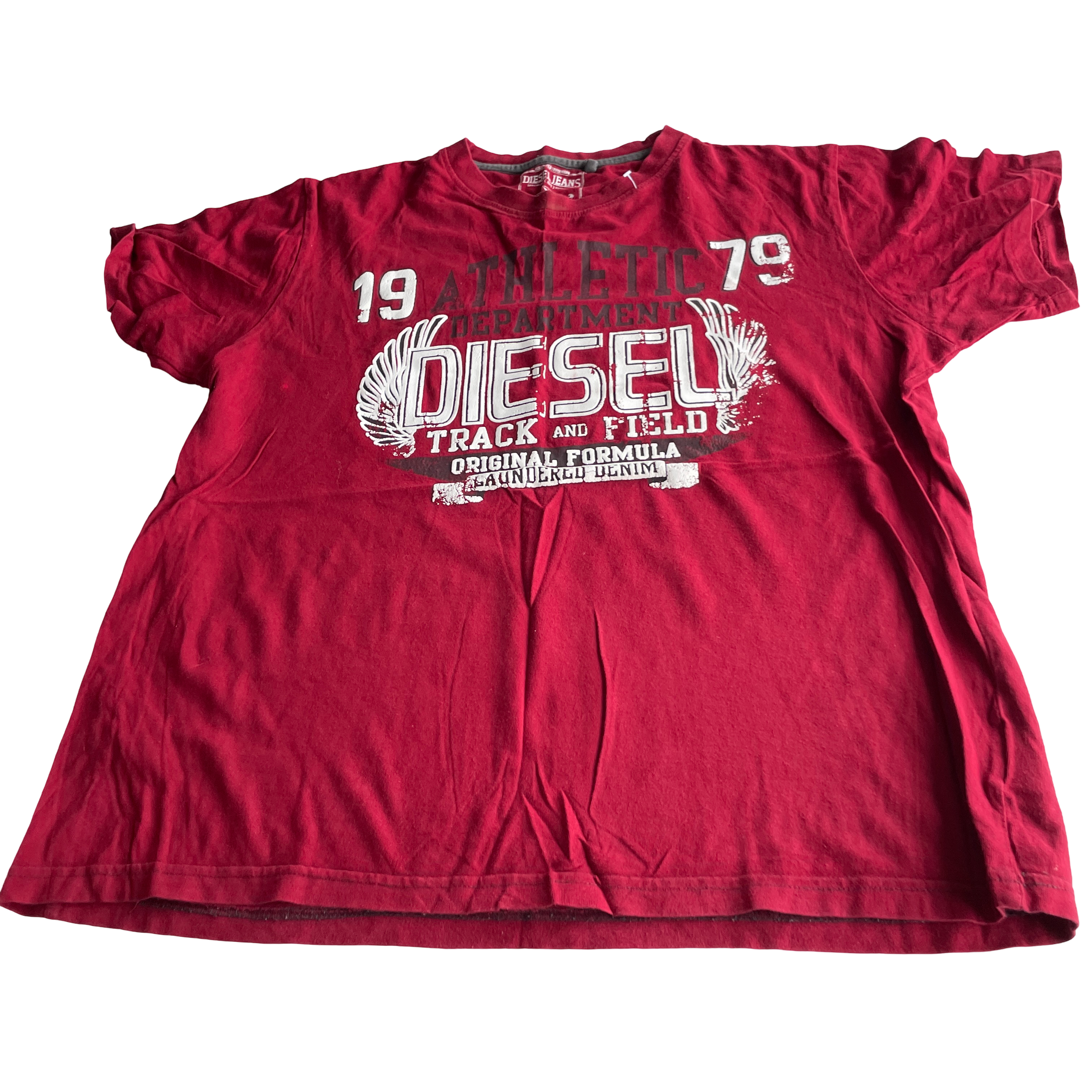  Diesel womens T-just T Shirt Deep Red L 26 W 20 SKU 5229